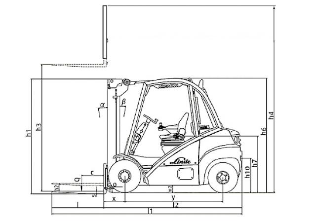 Фронтальный погрузчик Дизельный Linde H 25 D 93035