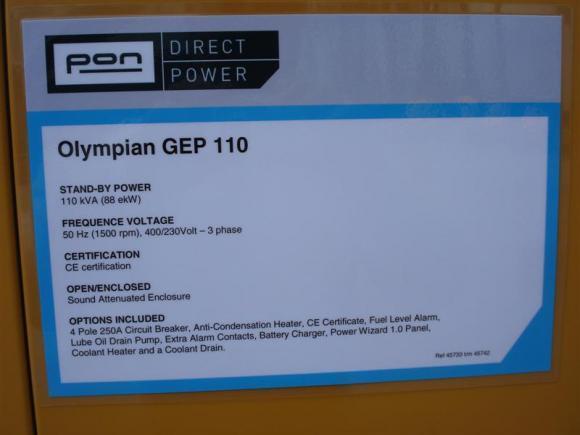 Электрический генератор 1500 Olympian GEP 110 25436
