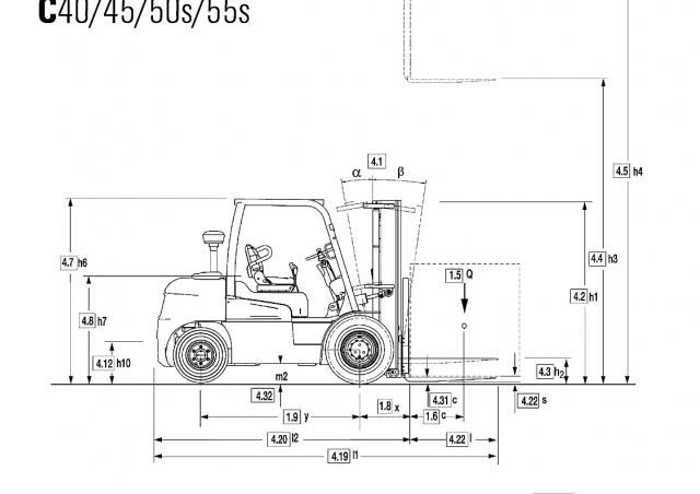Фронтальный погрузчик Дизельный Clark C 40 D 92709