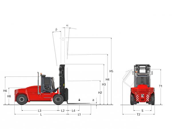 Фронтальный погрузчик Дизельный Kalmar DCG 100-12 54420