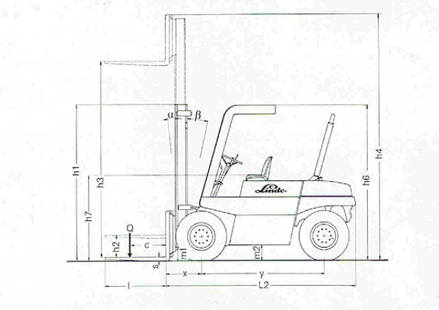 Фронтальный погрузчик Дизельный Linde H 50 DW 55827