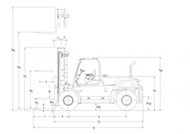 Фронтальный погрузчик Дизельный Mitsubishi FD 90 56029