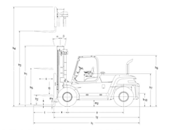 Фронтальный погрузчик Дизельный Mitsubishi FD100N 93540