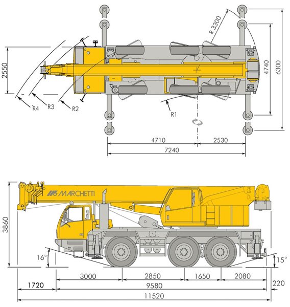 Мобильный кран повышенной проходимости Marchetti MG 60.3-2 29015