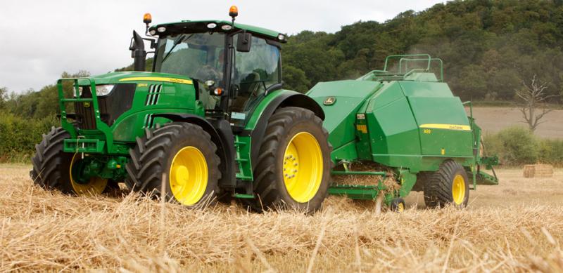 Пресс-подборщик крупногабаритный и пресс высокого давления John Deere 1424 C 1292