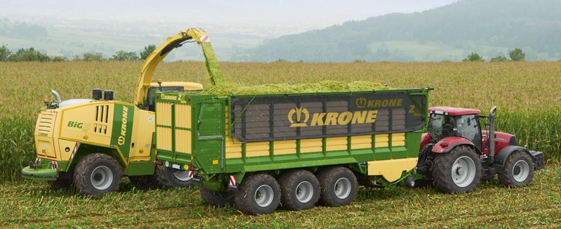 Силосный прицеп и самозагружающийся автофургон Krone ZX 430 GD 15787