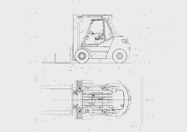 Фронтальный погрузчик Дизельный Linde H 60 D 22702