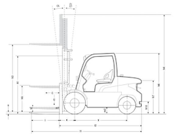 Фронтальный погрузчик Дизельный Mitsubishi FD 45 N 23154