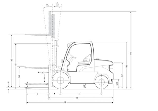 Фронтальный погрузчик Дизельный Mitsubishi FD 50 N 23112