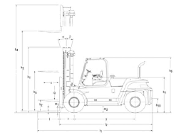 Фронтальный погрузчик Дизельный Mitsubishi FD120N 23198