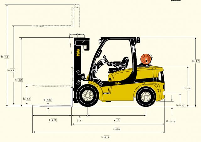 Фронтальный погрузчик Дизельный Yale GDP 40 VX 6 23480