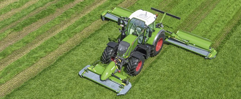 Сочетание косилки диски с подготовителем Fendt Slicer 911 TL KC 47487