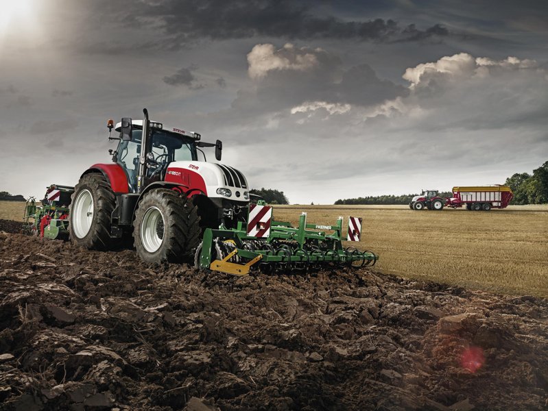 Тракторы с 4-х осевым Steyr 6165 CVT Komfort 51276